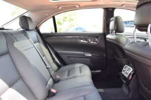 Inside the S Class mercedes car